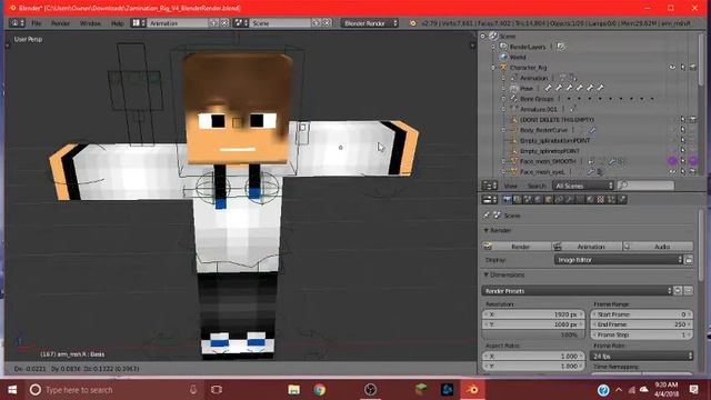 HOW TO RENDER YOUR MINECRAFT SKIN IN BLENDER!!!!! смотреть онлайн