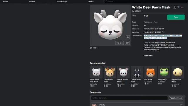 Dark Heartbroken Bunny Mask & Polar Bear Cub Mask | Roblox смотреть онлайн