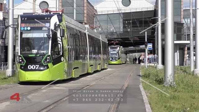 Трамвай Чижик. Метро Ладожская. Петербург. Футаж смотреть онлайн