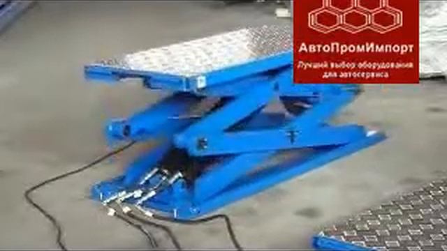 F6106 Ножничный подъемник г/п 3т - демонстрация работы смотреть онлайн