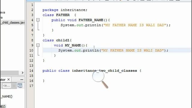 program of inheritance in which two class extends in java смотреть онлайн
