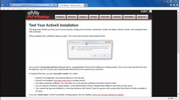 How to enable ActiveX in Internet Explorer
