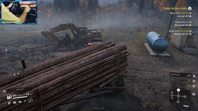 SNOWRUNNER - Timber for the Locals { Deliver LONG LOGS } - Logitech G29 + Shifter / MICHIGAN, USA смотреть онлайн