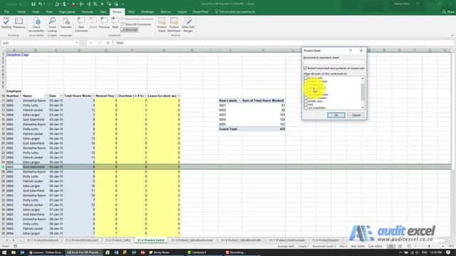Protect Excel Sheet BUT Allow Insert/ Delete Of Rows/ Columns