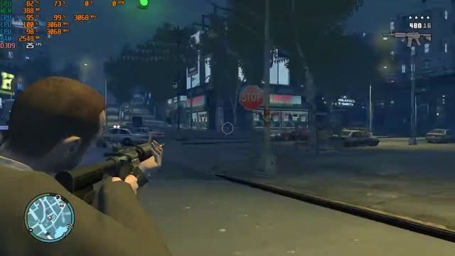 Grand Theft Auto 4 - 9600 GT + Pentium D E6600 смотреть онлайн