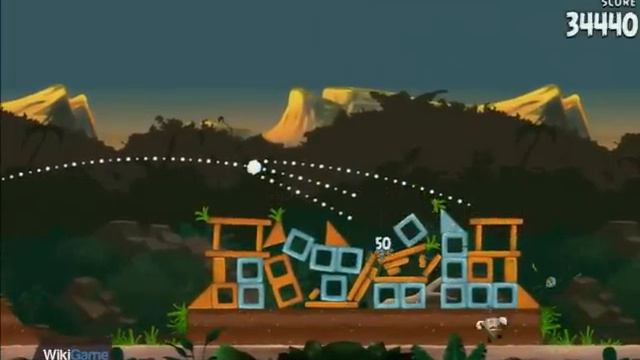 Angry Birds Rio - Level 4-13 Jungle Escape 3 Star Walkthrough | WikiGameGuides смотреть онлайн
