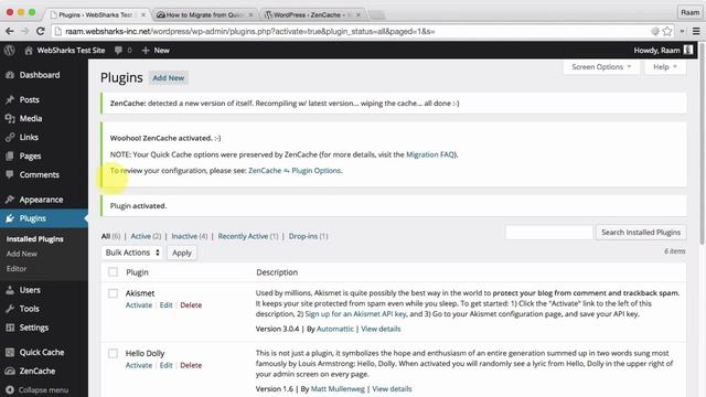 How to Migrate Quick Cache Lite Plugin to ZenCache Lite Plugin смотреть онлайн