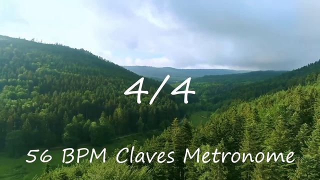 56 BPM 4/4 Claves Metronome смотреть онлайн