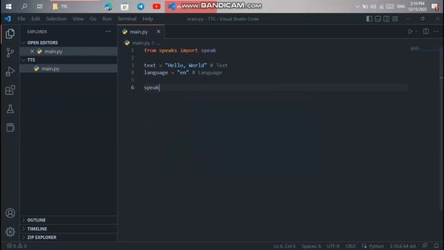 Как воспроизвести текст | Python TTS (Text To Speech) смотреть онлайн