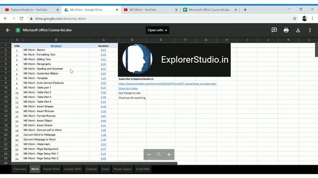 Learn #Microsoft Office (Word Excel PowerPoint Outlook Access-2016) (Free) MS tutorial. смотреть онлайн