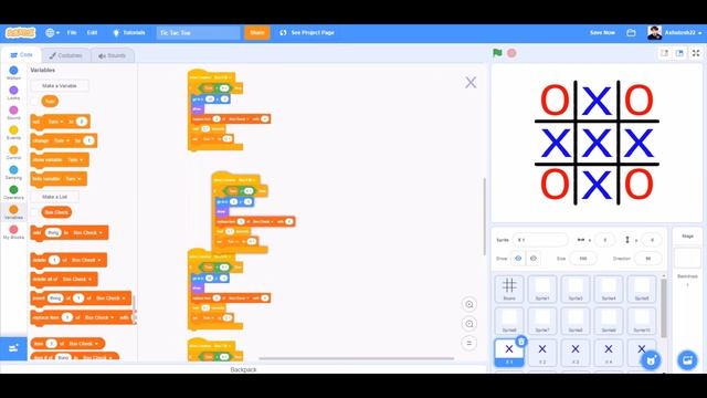Tic Tac Toe Game in Scratch 3.0 смотреть онлайн