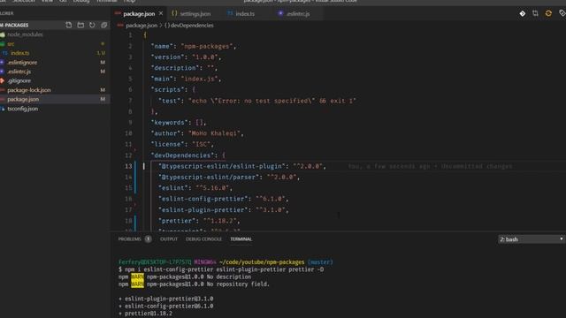 Add Prettier to VSCode with ESLint and Typescript #2 of 3 смотреть онлайн