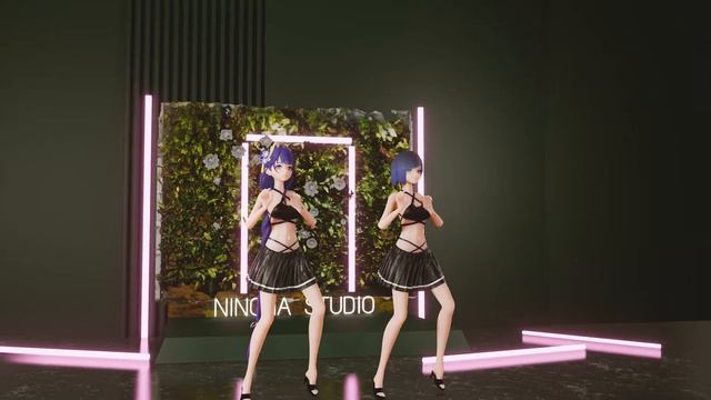 MMD Genshin Impact - Raiden Shogun X Yelan - 咬人猫dududu音频 - Nincha Studio