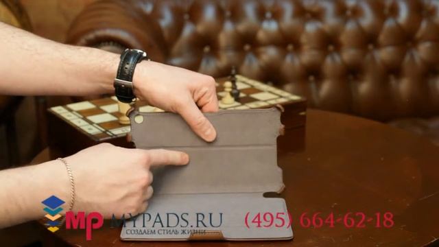 Чехол для Asus Nexus 7 2013 коричневый кожаный "Deluxe" смотреть онлайн