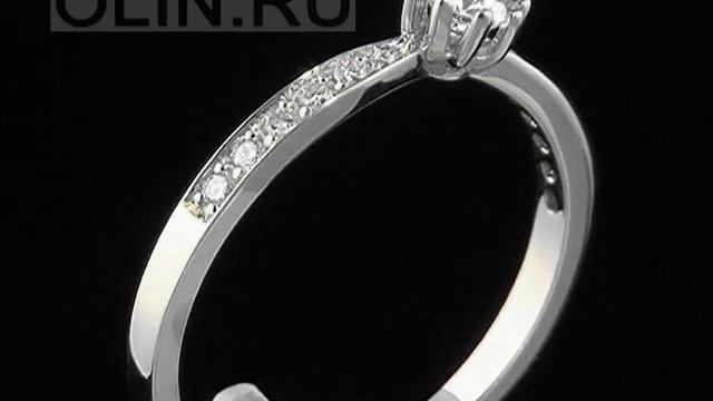 Колечко с бриллиантами из белого золота смотреть онлайн
