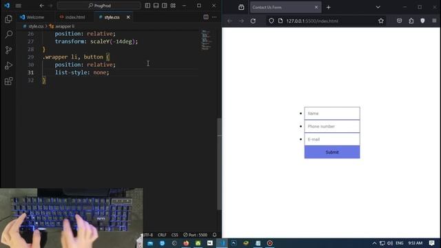 Creating a Stylish Contact Us Form with HTML and CSS смотреть онлайн
