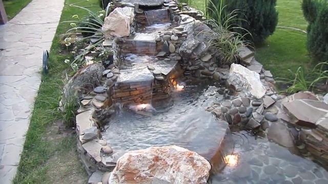 Водоем из природного дикого камня смотреть онлайн