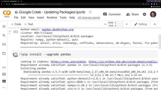Google Colab - Upgrading Packages! смотреть онлайн
