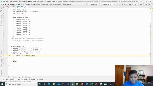 Android Studio Tic-Tac-Toe Game Tutorial | Part - 3 | Player User Input | Using Kotlin смотреть онлайн