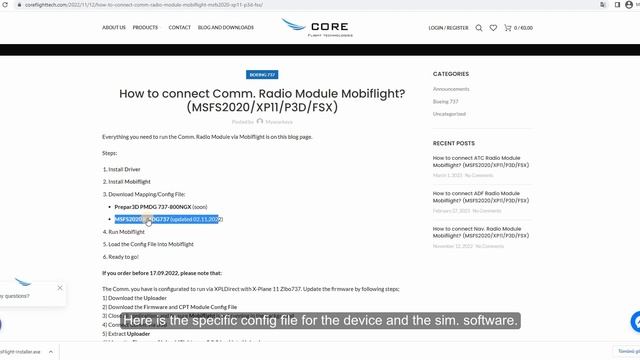 Installation of Core Flight Tech. Modules with MobiFlight смотреть онлайн