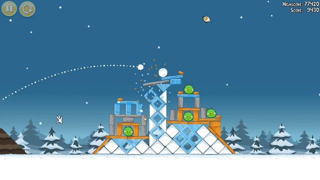 Angry Birds Seasons 2011! 6th Round "SEASON'S GREEDINGS" Level 6-10 смотреть онлайн