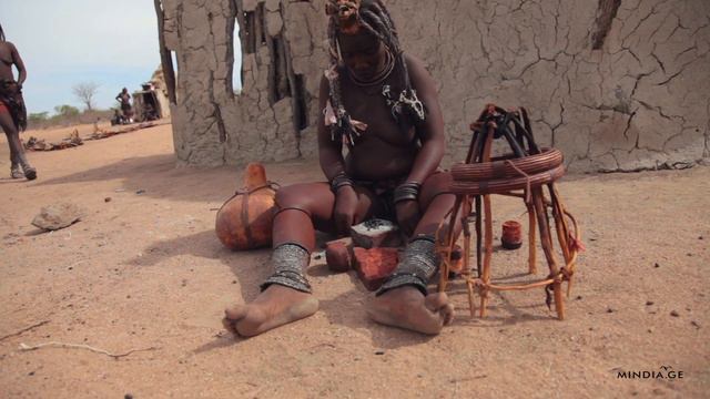 Himba Tribe Tradition of Smoke Baths and Red Color Skin - Namibia смотреть онлайн