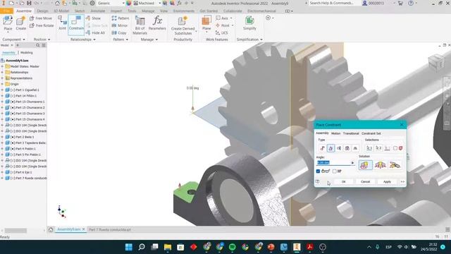 Como hacer una animación de un ensamble en Autodesk Inventor 2022. смотреть онлайн