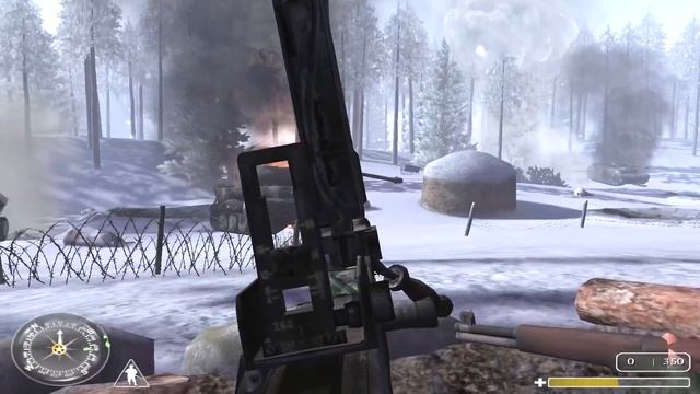 Very Dynamic Winter Combat from WW2 FPS Game Call of Duty United Offensive смотреть онлайн