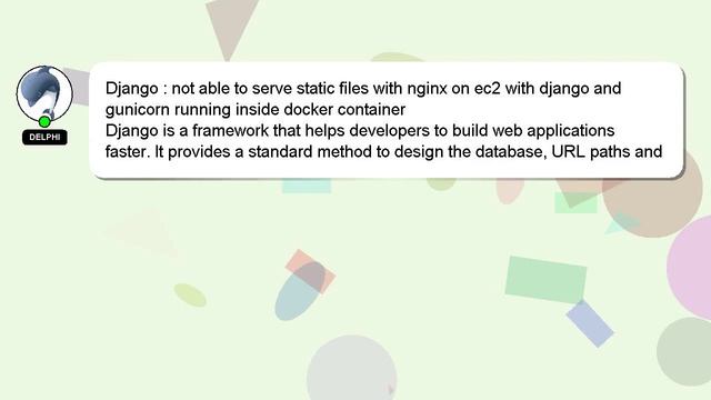 Django : not able to serve static files with nginx on ec2 with django and gunicorn running inside d смотреть онлайн
