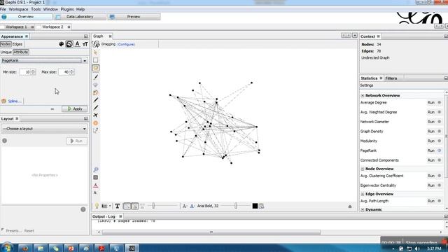 How to change Node Size according to Page Rank in Gephi : Gephi Tutorial смотреть онлайн