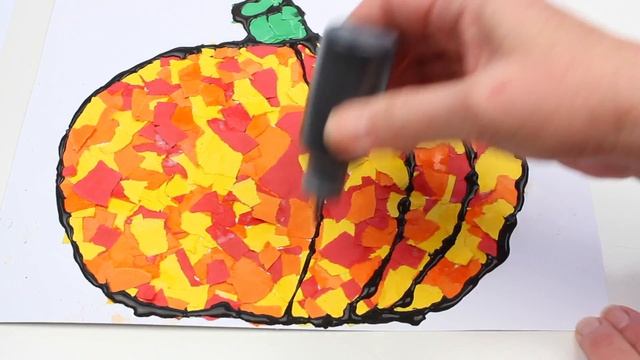 Mosaic Pumpkin Picture - Halloween Crafts for Kids смотреть онлайн