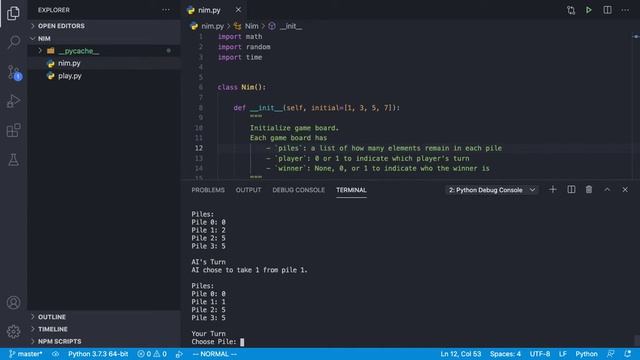 AI Python - Nim (Reinforcement Learning) смотреть онлайн