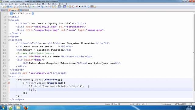 Callback Function in Jquery In Tamil смотреть онлайн