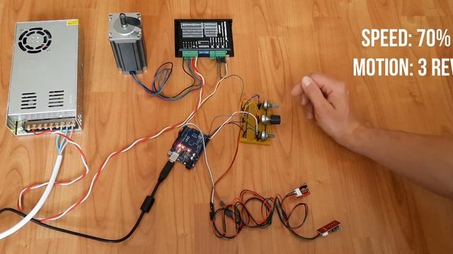 Motion Of Stepper Controlled By Arduino Via Potentiometer