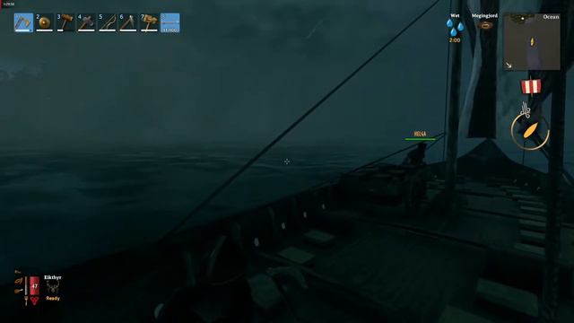 VALHEIM The Ground is shaking! First Trip in our Longship Odin is Watching Trolls Attack смотреть онлайн