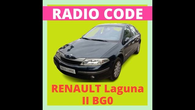 Security Code Radio Laguna Renault Car Clio Scenic Megane Kangoo Unlock Player ELM327 смотреть онлайн