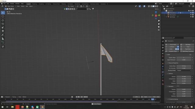 Анимация флага - урок Blender смотреть онлайн