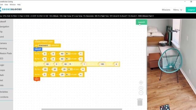 DroneBlocks Desktop Beta with Mission Pads for Robomaster TT and Tello EDU смотреть онлайн
