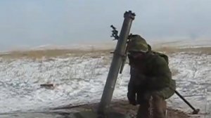 Стрельба из миномета 2Б11