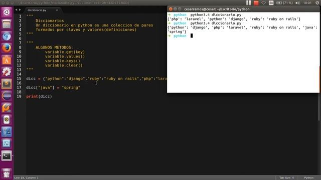12 Python3.4- Diccionarios смотреть онлайн