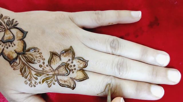 Latest Eid special Hibiscus flower mahendi desighn/shoony henna/easy hibiscus flower mhendi design смотреть онлайн
