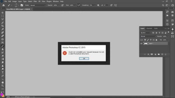 Could not complete your request because it is not a valid #Photoshop document.. Solution In #Telugu