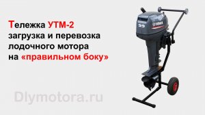 Тележка УТМ-2 для лодочного мотора. Перевозка на ПРАВИЛЬНОМ БОКУ четырехтактного лодочного мотора