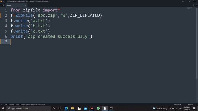 Zip and Unzip files using Python смотреть онлайн