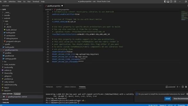 React-native (без expo) собираем .apk и .aab файлы смотреть онлайн