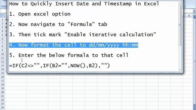 475 How to Quickly Insert Date and Timestamp in Excel смотреть онлайн