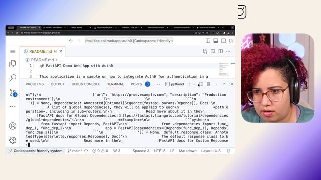 Auth0 + GitHub Codespaces + Python + FastAPI смотреть онлайн