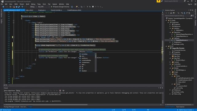 c# Dapper Mvc Crud Delete 1 Part -6 смотреть онлайн