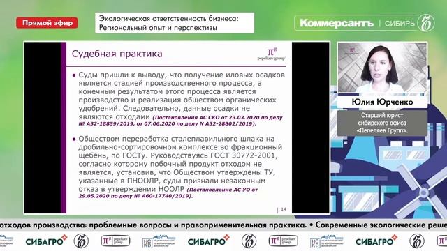 Использование отходов производства: проблемные вопросы и правоприменительная практика смотреть онлайн