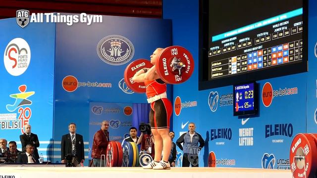 Boyanka Kostova (58kg, Azerbaijan) All Lifts 2015 European Weightlifting Championships смотреть онлайн
